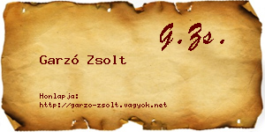 Garzó Zsolt névjegykártya